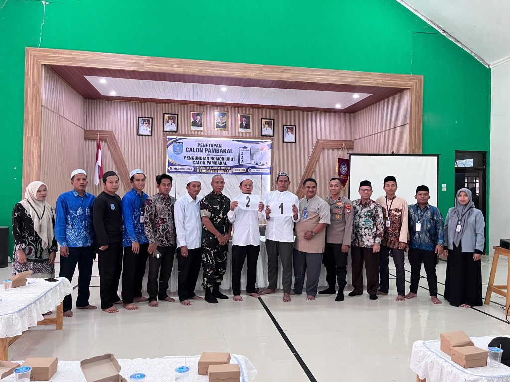 Pencabutan Nomor Urut Bakal Calon Pembakal Desa Batu Tanam Berlangsung Tertib