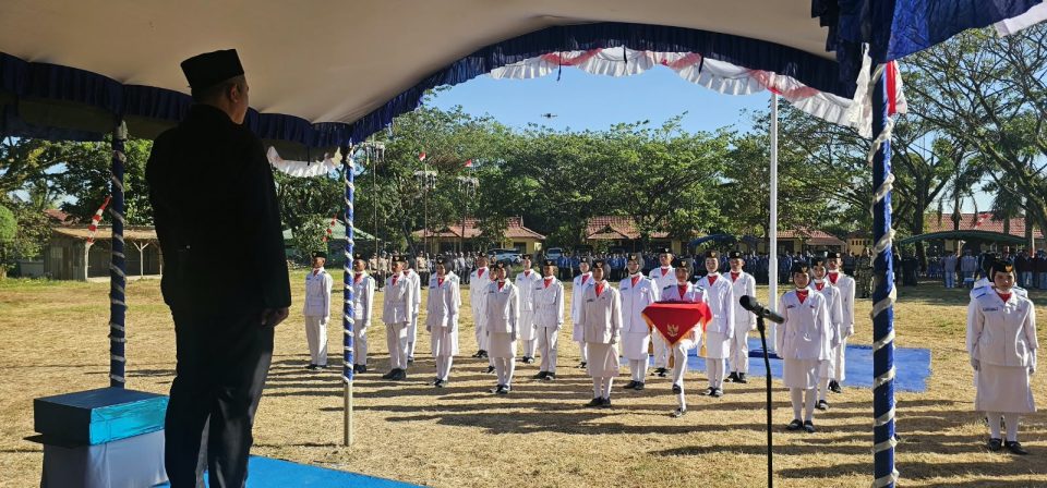 Upacara Peringatan HUT Kemerdekaan RI ke-81 di Kecamatan Sambung Makmur