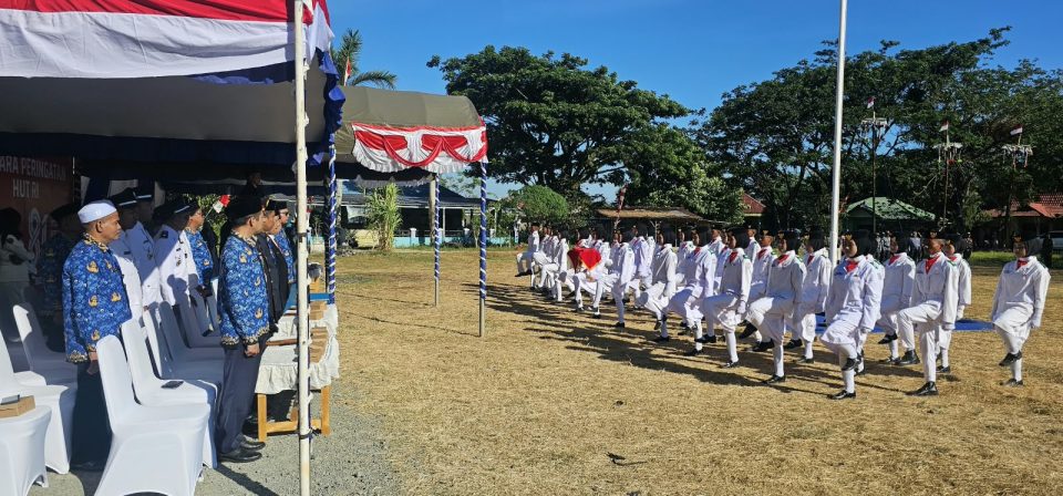 Upacara Peringatan HUT Kemerdekaan RI ke-81 di Kecamatan Sambung Makmur